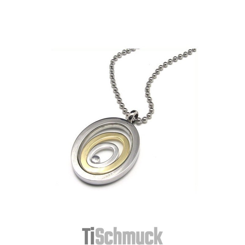 Mode Drei Ringe Schatz Geschenk Titan Halskette Anhänger Mode Drei Ringe Schatz Geschenk Titan Halskette Anhänger