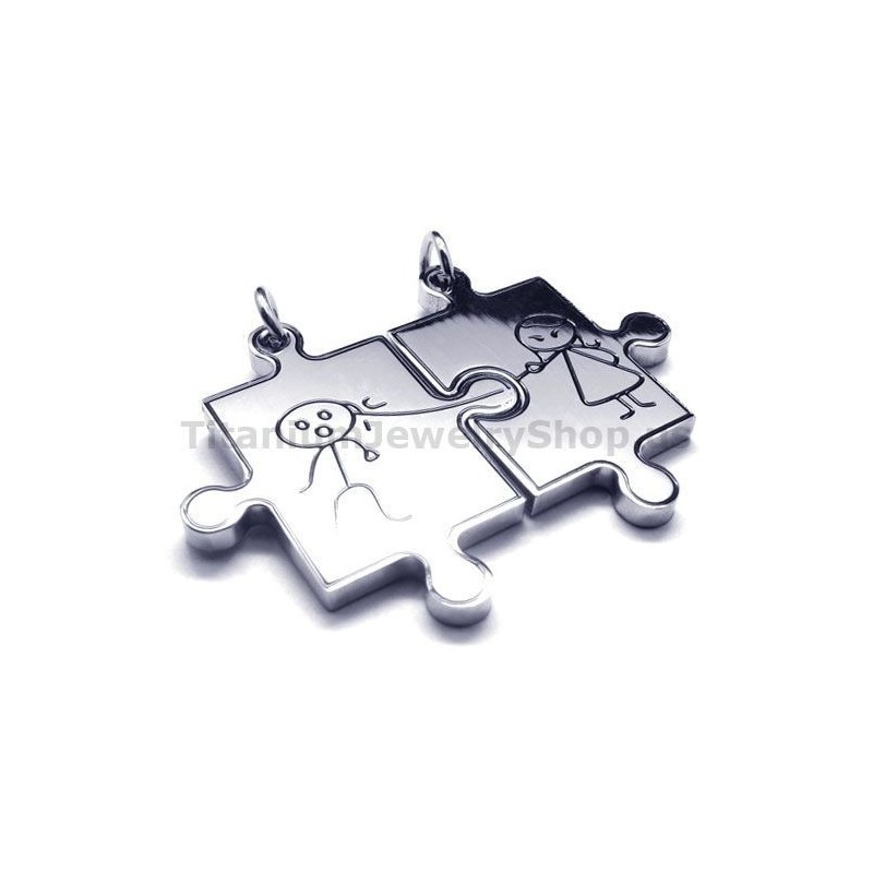 Puzzle Titan Liebhaber Anhänger-Gratis Ketten
