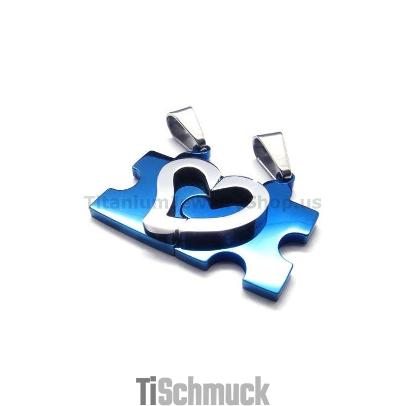 Sweetheart Jigsaw Puzzle Titan Liebhaber Anhänger (Blau)-Freie Ketten Sweetheart Jigsaw Puzzle Titan Liebhaber Anhänger (Blau)-Freie Ketten