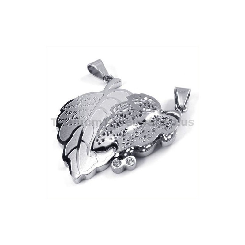 Love You Titan-Anhänger Für Liebhaber Mit Diamantfreien Ketten