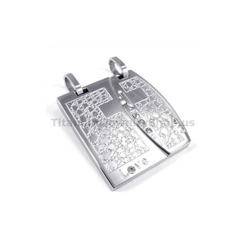 Love Titanium Lovers Anhänger Mit Diamantfreien Ketten
