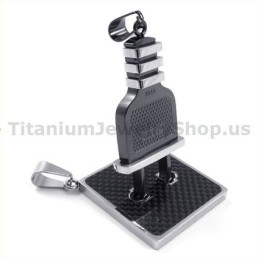 Fassung Und Stecker Aus Schwarzem Titan Für Liebhaber, Anhänger Ohne Ketten