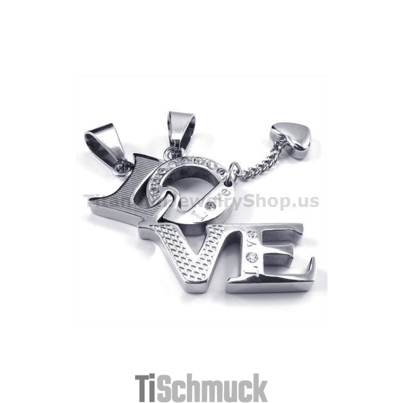 Love Titanium Lovers Anhänger Mit Diamantfreien Ketten