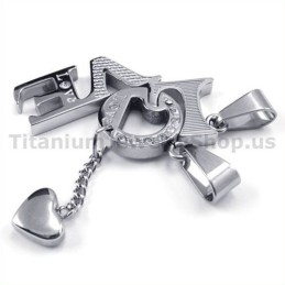 Love Titanium Lovers Anhänger Mit Diamantfreien Ketten