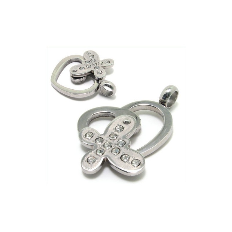 Modegeschenk Herzförmiger Titan-Diamant-Halskettenanhänger