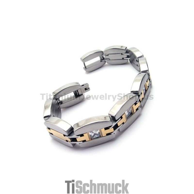 Herren Titan Armband Mit Diamanten Herren Titan Armband Mit Diamanten