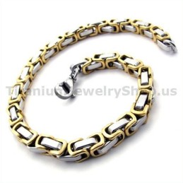 Goldenes Titanarmband Für Herren