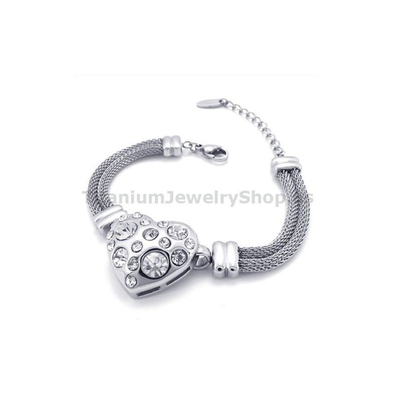 Damen Titan Armband Mit Diamanten