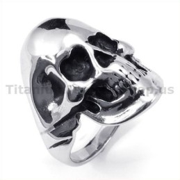 Totenkopfring Aus Titan
