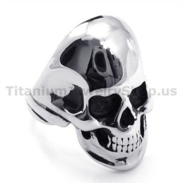 Totenkopfring Aus Titan