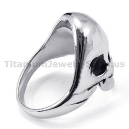 Totenkopfring Aus Titan