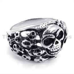 Titanring Mit Totenkopf