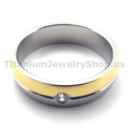 Titanring Mit Diamant
