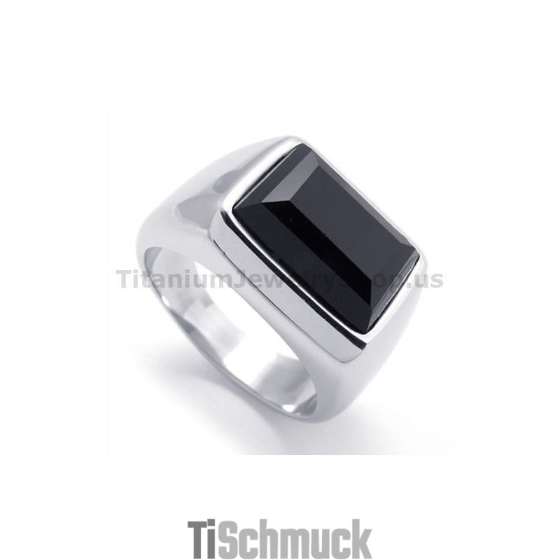 Titanring Mit Zirkon