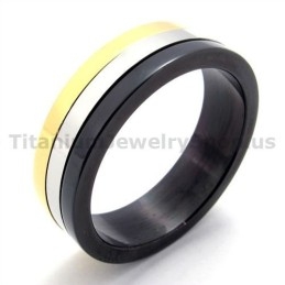 Dreifarbiger Titanring