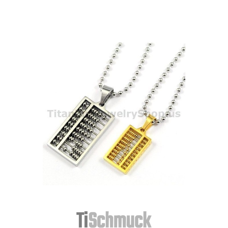 Abacus Titanium Lovers Anhänger Valentinstagsgeschenke - Kostenlose Ketten Abacus Titanium Lovers Anhänger Valentinstagsgeschenke - Kostenlose Ketten
