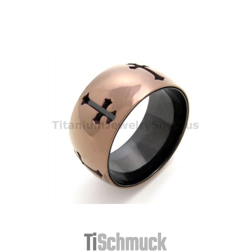 Klassischer Kreuz-Titanring Klassischer Kreuz-Titanring