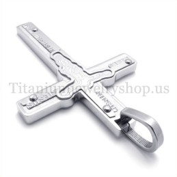 Geschnitzter Jesus-Kreuzanhänger Aus Titan