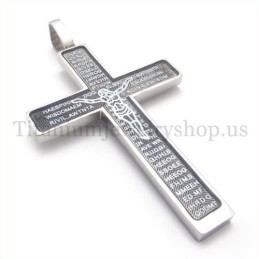 Geschnitzter Jesus-Muster Und Bibel-Mode-Titan-Kreuz-Anhänger