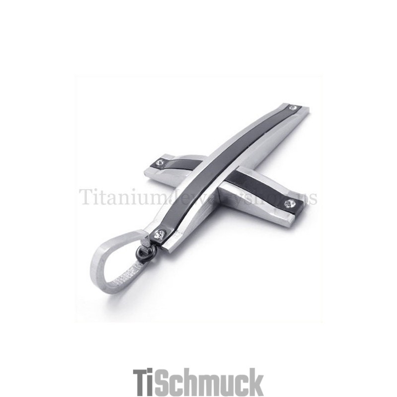 Schwarzer Super Prägnanter Modischer Kreuzanhänger Aus Titan Schwarzer Super Prägnanter Modischer Kreuzanhänger Aus Titan