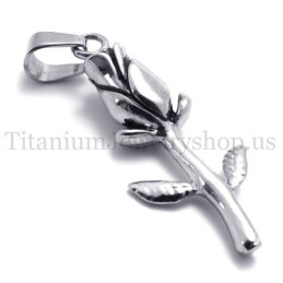 Silberner Anhänger „Schöne Rose“ Aus Titan