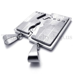 Silberner Zweilagiger Ineinandergreifender Titan-Anhänger Für Liebhaber