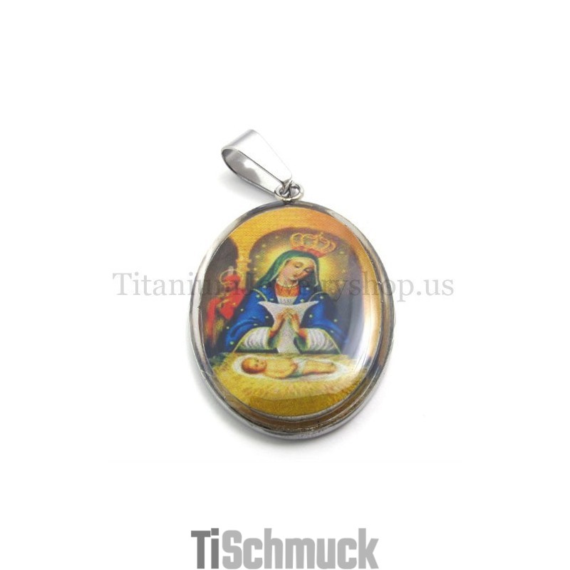 Titan-Anhänger Der Serie Madonna Und Jesus Titan-Anhänger Der Serie Madonna Und Jesus