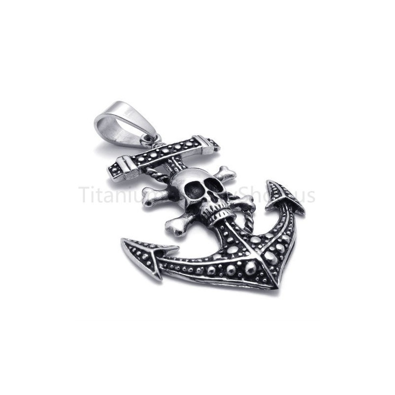 Neuer Klassischer Titan-Anhänger Mit Anker Für Piratenschiffe