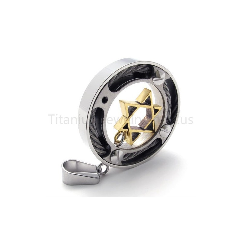 Neuer Hexagramm-Titan-Anhänger