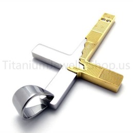 Neuer Duotone Torn Edges Cross Titanium Anhänger