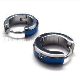 Blaue Titan-Diamant-Ohrringe