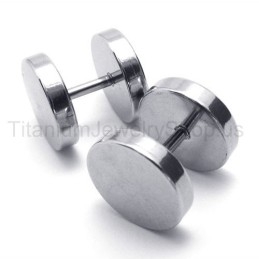 Barbell-Ohrringe Aus Silber Und Titan