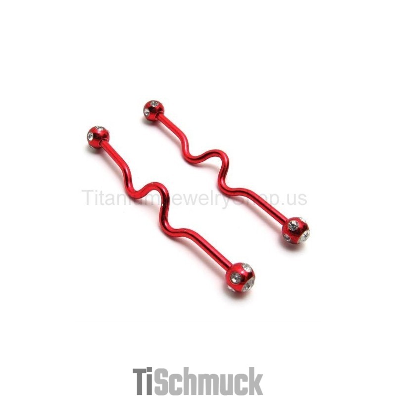 Rote Twisty Titan Ohrringe Rote Twisty Titan Ohrringe