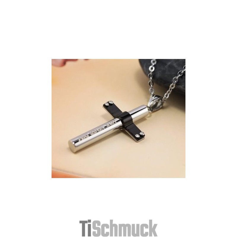 Reines Titan Anhänger Halskette Zylinder Kreuz Reines Titan Anhänger Halskette Zylinder Kreuz