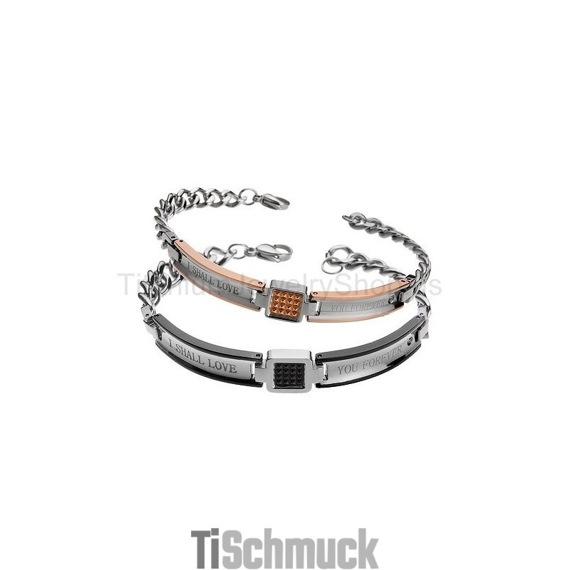 Ich Werde Dich Für Immer Lieben Titan-Liebhaberarmbänder