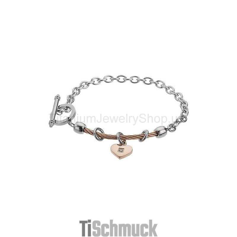 Sweetheart-Kabel-Titanarmband Sweetheart-Kabel-Titanarmband