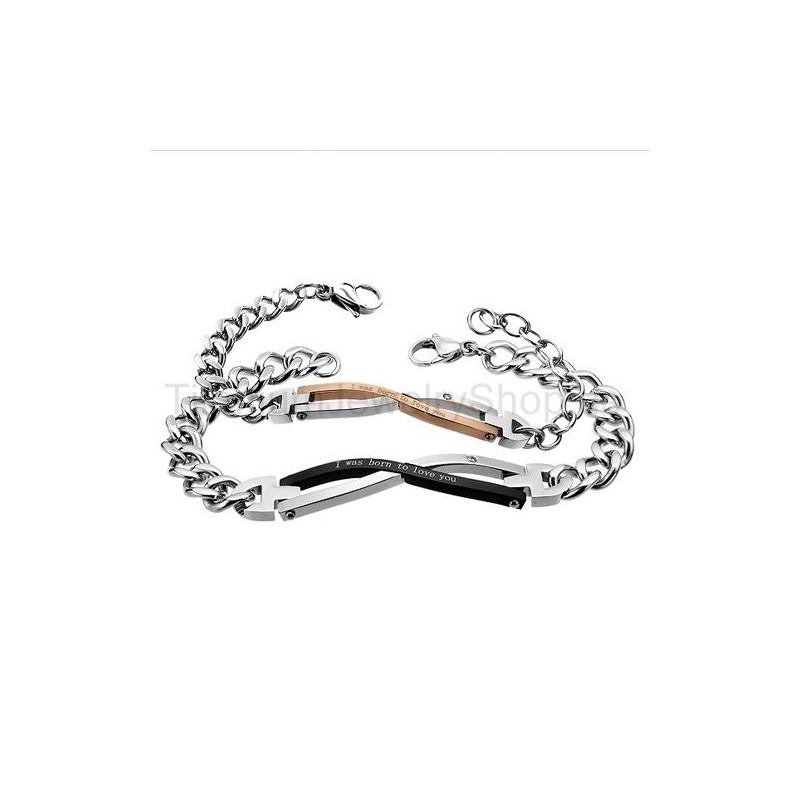 Ich Wurde Geboren, Um Dich Zu Lieben Titan-Liebhaberarmbänder Ich Wurde Geboren, Um Dich Zu Lieben Titan-Liebhaberarmbänder