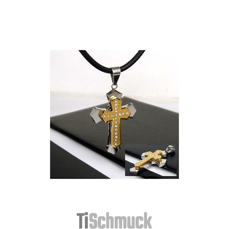 Exklusives Herrenkreuz Aus Reinem Titan Ohne Anhänger Und Kette