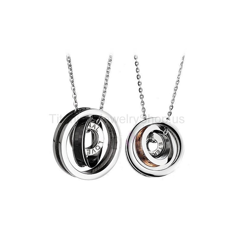 Ewige Liebe Drei Kreise Titan Liebhaber Anhänger