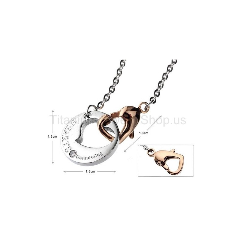 Hearts Connecting Titan-Anhänger Für Liebhaber