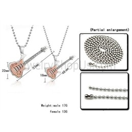 Titan Roségold Gitarrenliebhaber Anhänger Mit Kostenlosen Ketten C343