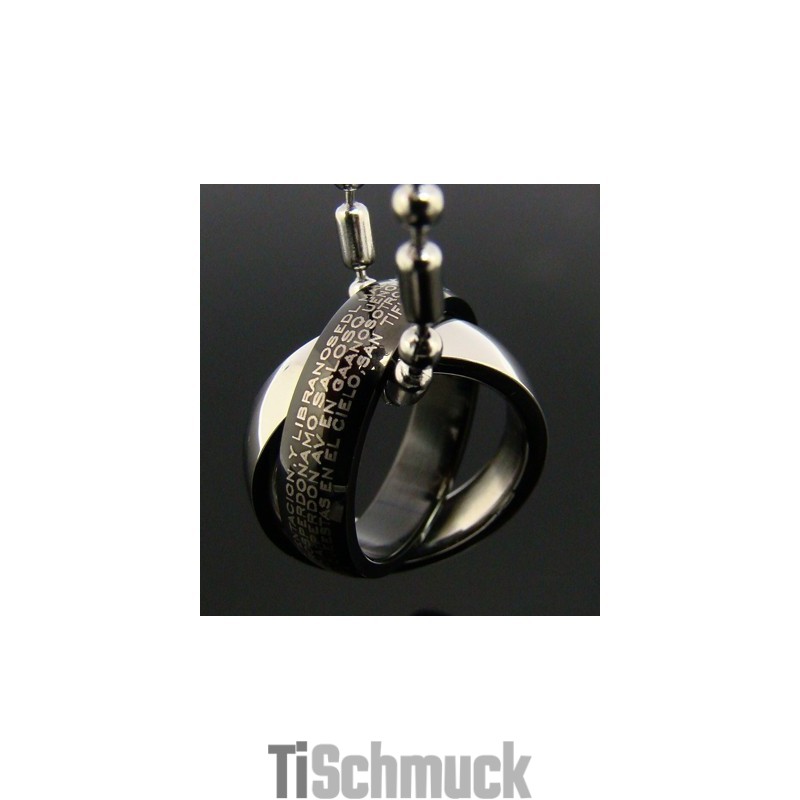 Einzigartige Halskette Mit Bibelkreuz Und Anhänger Aus Reinem Titan Für Herren