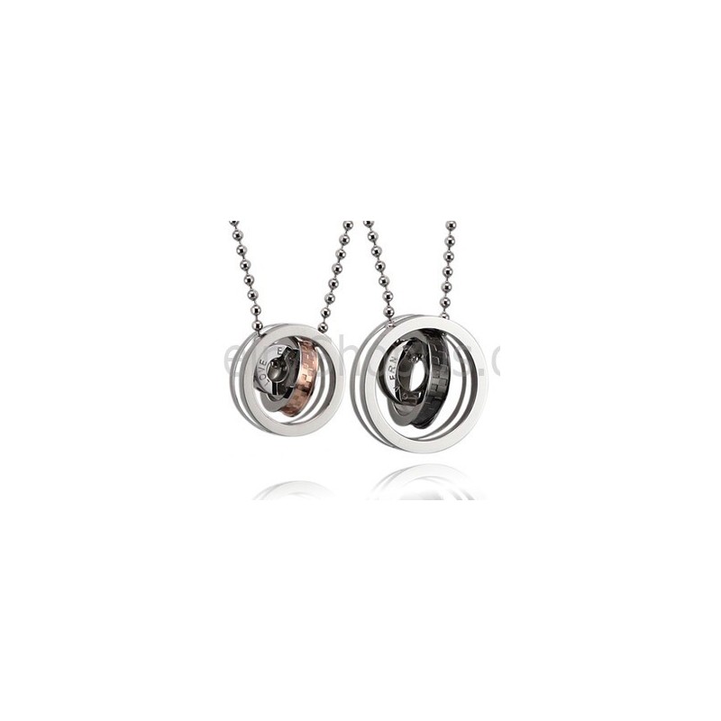 Titan Schwarz Und Roségold Ringe Liebhaber Anhänger Mit Kostenlosen Ketten C491 Titan Schwarz Und Roségold Ringe Liebhaber Anhänger Mit Kostenlosen Ketten C491