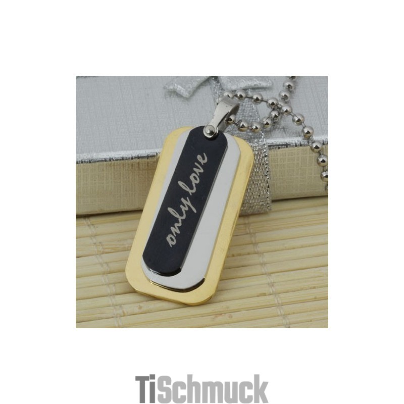 Mann 3-Lagige Halskette Mit Anhänger Aus Reinem Titan, Geschenk, Kostenlose Kette Mann 3-Lagige Halskette Mit Anhänger Aus Reinem Titan, Geschenk, Kostenlose Kette