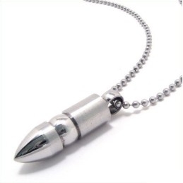 Noble Man Solid Bullet Halskette Mit Anhänger Aus Reinem Titan