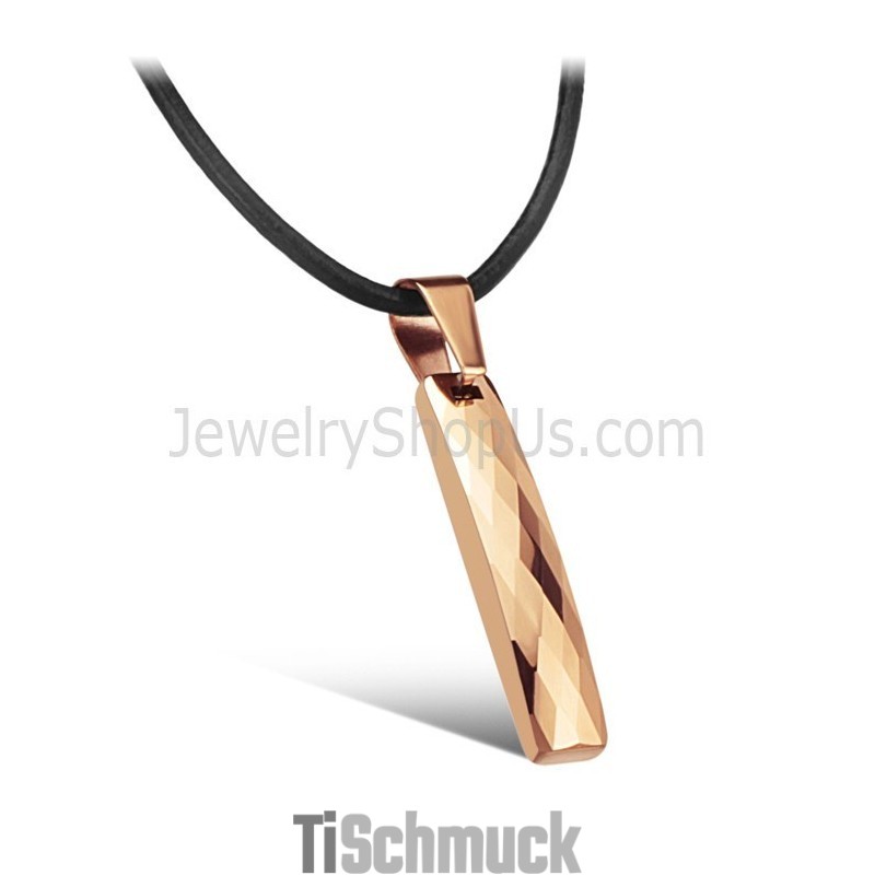 Rechteckiger Anhänger Aus Roségold-Wolfram Mit Aufwendigem, Facettenreichem Design C631 Rechteckiger Anhänger Aus Roségold-Wolfram Mit Aufwendigem, Facettenreichem Design C631