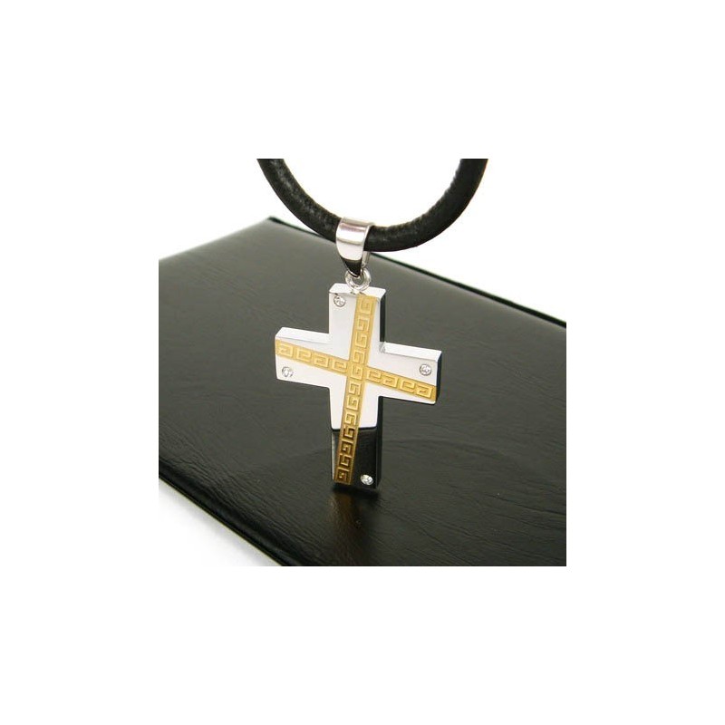 Cool Man Kreuz Edelstein-Anhänger Aus Reinem Titan
