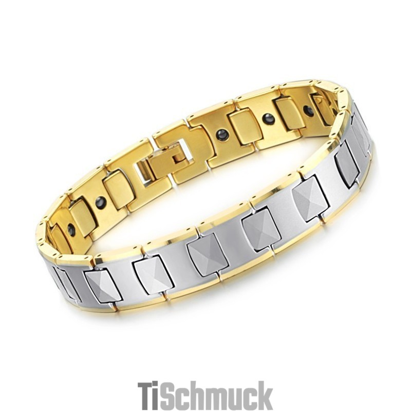 Wolfram Hochglanz Magnetisches Energie-Gesundheitsarmband Pflanzung18K Gold C940 Wolfram Hochglanz Magnetisches Energie-Gesundheitsarmband Pflanzung18K Gold C940