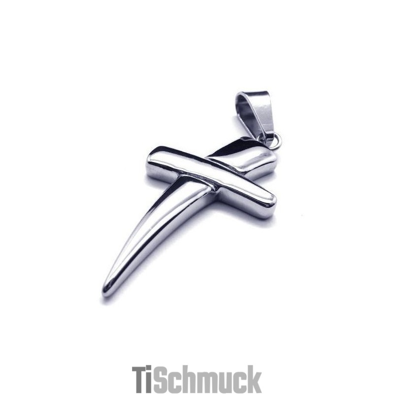 Cool Man Cross Halskette Mit Kreuzanhänger Aus Reinem Titan Cool Man Cross Halskette Mit Kreuzanhänger Aus Reinem Titan
