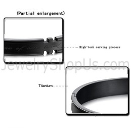 Tatanium Paar Armreifen Mit Strasssteinen (Schwarz, Roségold) C731